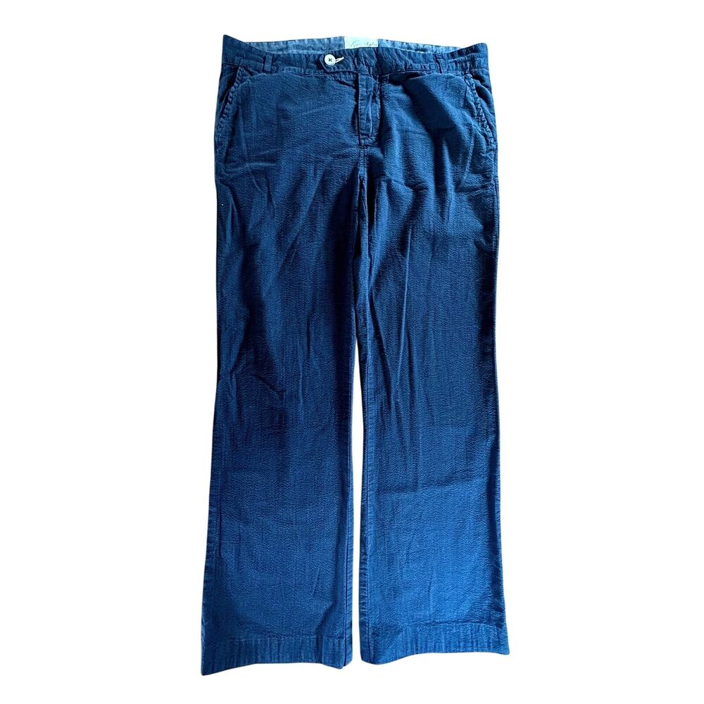 LOOMSTATE PANTS WOMEN 30 NAVY ORGANIC COTTON FLARE CASUAL‎